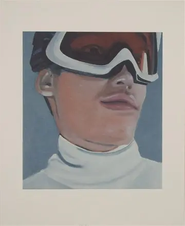 Portrait einer Person mit Skibrille