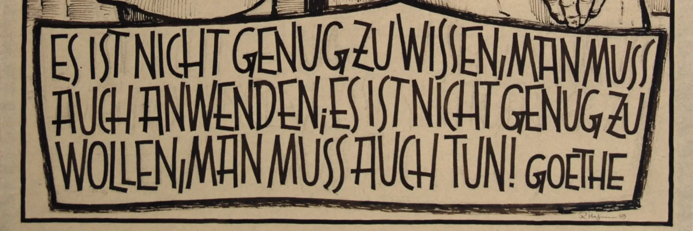Illustration mit einem Buchgelehrten und einem Handwerker