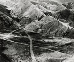 schwarz-weiß Fotografie einer Landschaft
